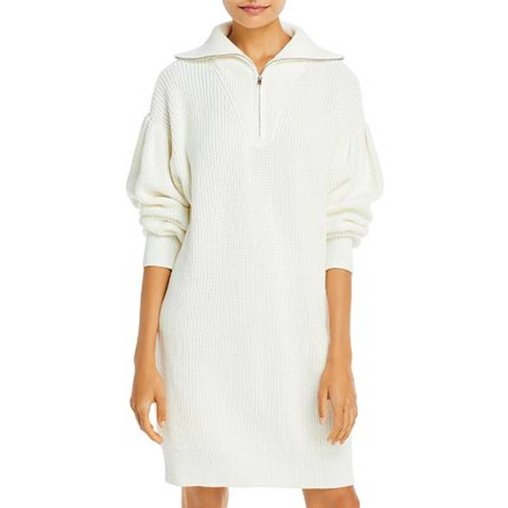 Aqua White Sweater Dress